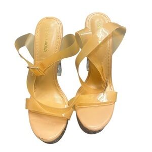 Fashion Nova Women's Tan Strappy Heels